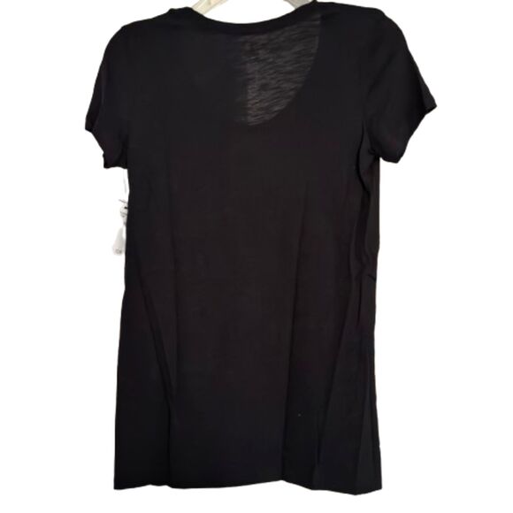 SUSINA NORDSTROM Rack Basic Black Scoop Neck Woman's XS Casual T-Shirt #B - Picture 2 of 5